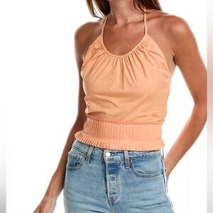 Ramy Brook Charlie Halter Top Orange NWT Size Small